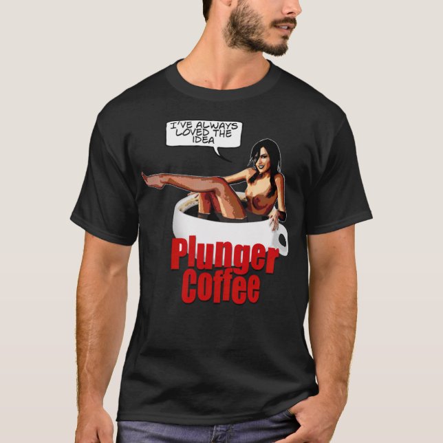 Plunger Coffee 2 go cappuccino T-Shirt (Vorderseite)