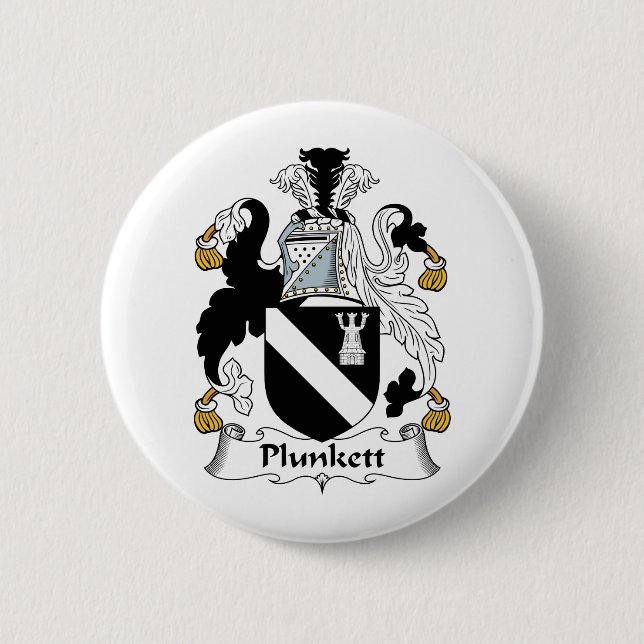 Plunkett Familienwappen Button (Vorderseite)