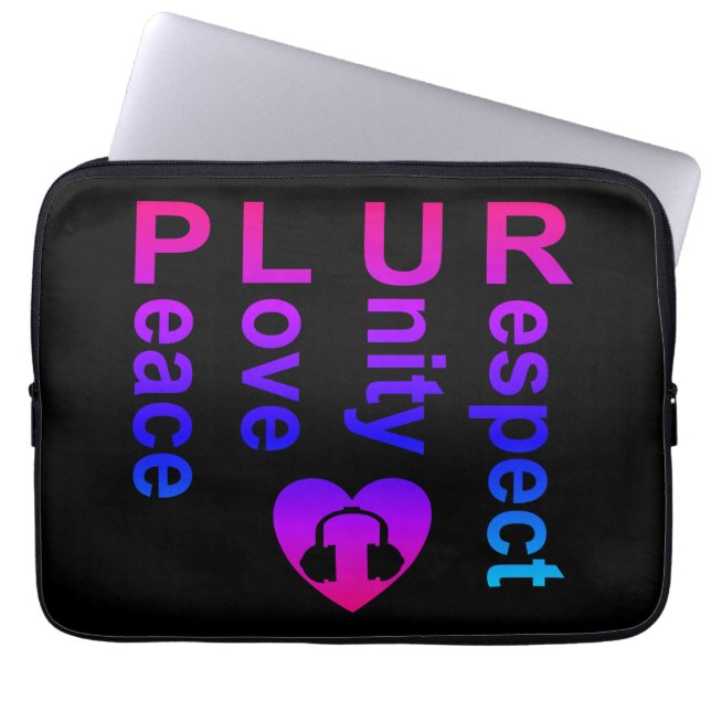 PLUR (Peace Liebe Unity Respect) Laptopschutzhülle (Vorderseite)