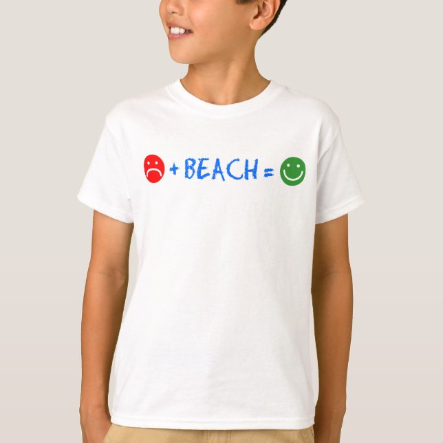 Plus Beach gleicht glücklich T-Shirt (Vorderseite)