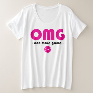 Plus Größe Pickleball Ein weiteres Spiel weiß / pi Große Größe T-Shirt