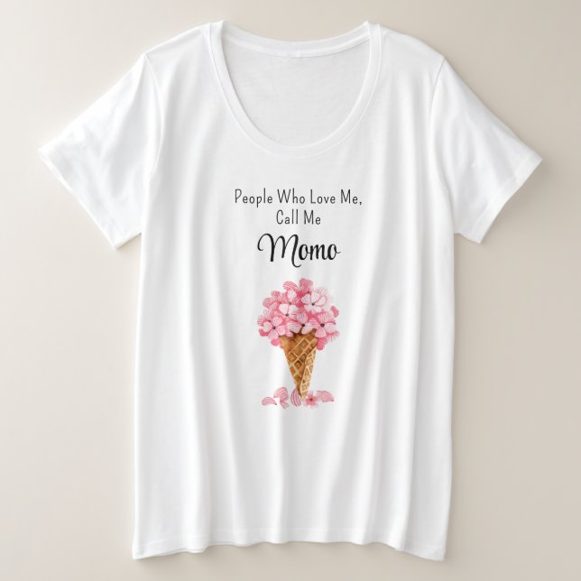Plus Größe rosa Hydrangeas Valentine Composite T - Große Größe T-Shirt (Design vorne)