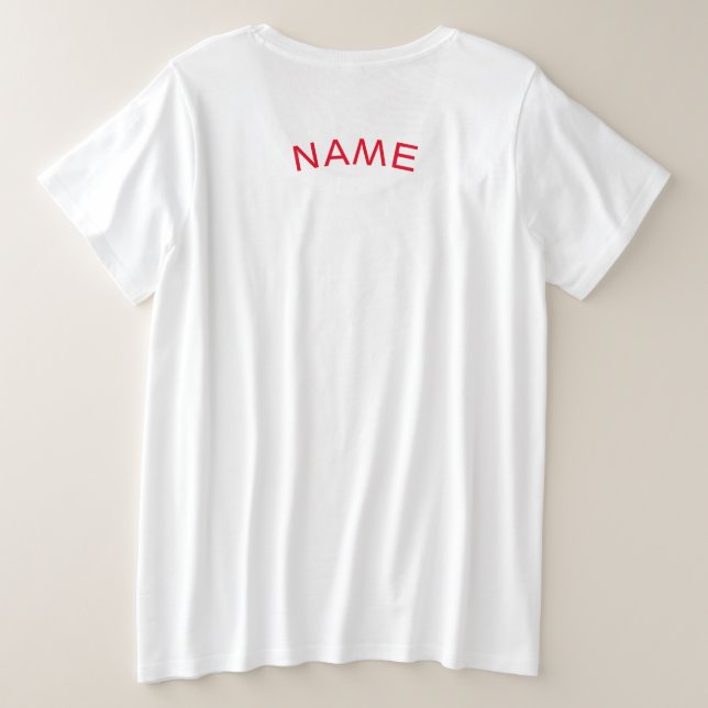 PLUS-GRÖSSE T - SHIRT-SCHALTFLY-ILLUSTRATION FRAUE GROßE GRÖßE T-Shirt (Design Rückseite)