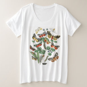 PLUS-GRÖSSE T - SHIRT-SCHALTFLY-ILLUSTRATION FRAUE GROßE GRÖßE T-Shirt