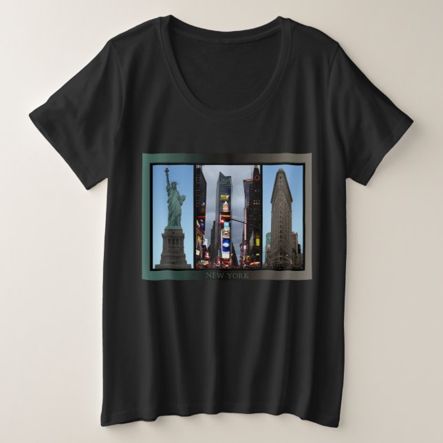 Plus Size New York Souvenir T - Shirt - individuel (Design vorne)
