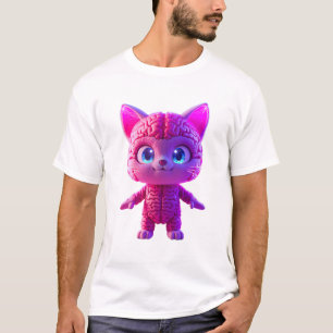 Plüsch-Cyberpunk-Katzen-T-Shirt T-Shirt
