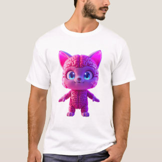 Plüsch-Cyberpunk-Katzen-T-Shirt T-Shirt