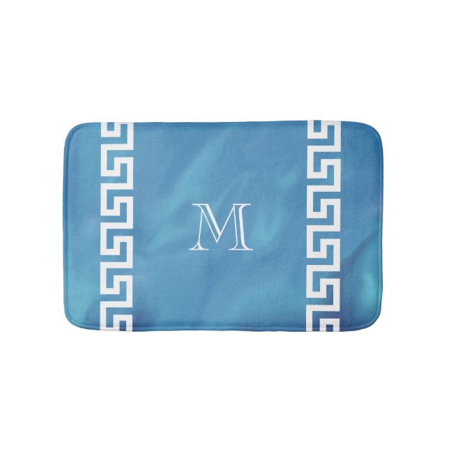 Plüsch-Grieche-Schlüssel Badematte (Vorderseite)