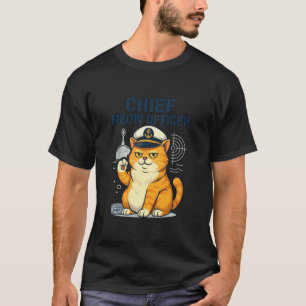 Plüschkatze Offiziers Humor Salute Orange Kätzchen T-Shirt