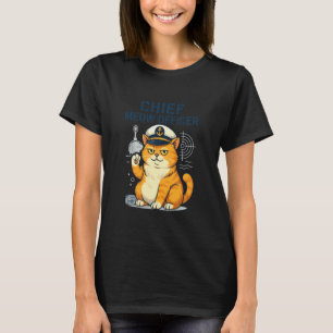 Plüschkatze Offiziers Humor Salute Orange Kitty Fl T-Shirt