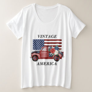 Plusgrößen-Unabhängigkeitstag-T - Shirt