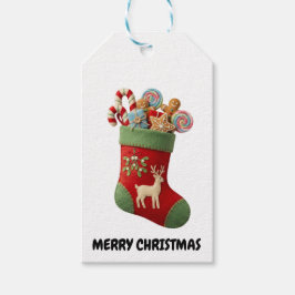 Plush Christmas Stocking Illustration Geschenkanhänger