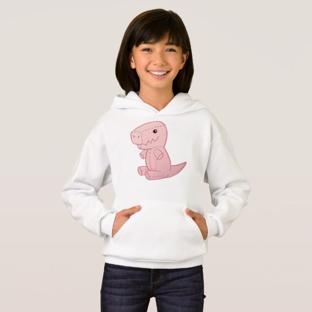 Plush Cute T-Rex Hoodie (Vorne ganz)
