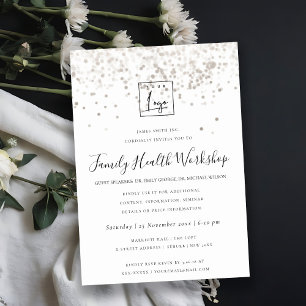 PLUSH SILVER FOIL TEXTURE IHR LOGO-WORKSHOP-EREIGN EINLADUNG