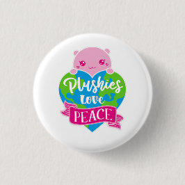 Plushies Liebe Frieden | Niedlich Kawaii Heart Ear Button