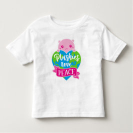 Plushies Liebe Frieden | Niedlich Kawaii Heart Ear Kleinkind T-shirt