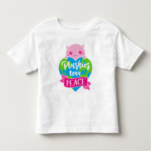 Plushies Liebe Frieden   Niedlich Kawaii Heart Ear Kleinkind T-shirt
