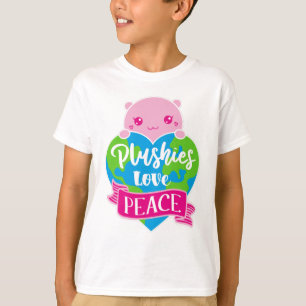 Plushies Liebe Frieden Niedlich Kawaii Heart Ear T-Shirt