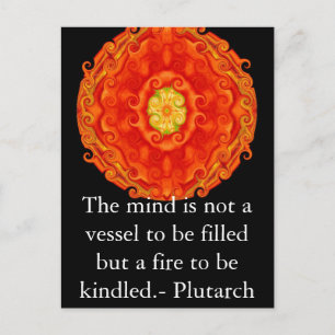 Plutarch Zitat Bildung Lehrer lernen Postkarte