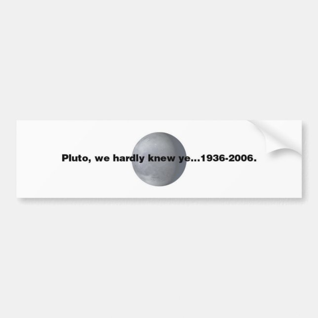 Pluto Autoaufkleber (Vorne)