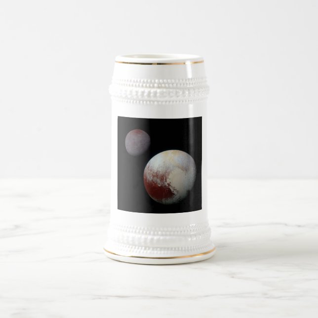 Pluto & Charon 9. oder Zwarf-Planet-Sonnensystem Bierglas (Mittel)