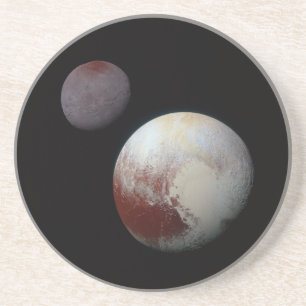Pluto & Charon 9. oder Zwarf-Planet-Sonnensystem Getränkeuntersetzer