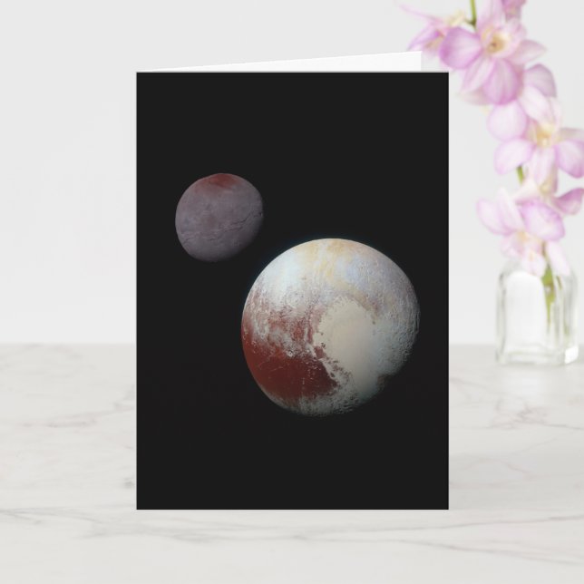 Pluto & Charon 9. oder Zwarf-Planet-Sonnensystem Karte (Orchidee)