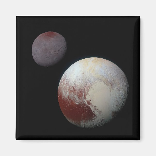 Pluto & Charon 9. oder Zwarf-Planet-Sonnensystem Magnet (Vorne)