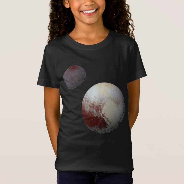Pluto & Charon 9. oder Zwarf-Planet-Sonnensystem T-Shirt (Vorderseite)