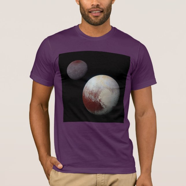 Pluto & Charon 9. oder Zwarf-Planet-Sonnensystem T-Shirt (Vorderseite)
