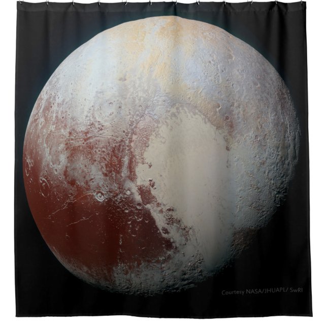 Pluto - der größte zwergartige duschvorhang (Vorderseite)