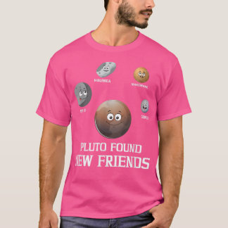 Pluto fand neue Freunde der Solar Space Science T-Shirt