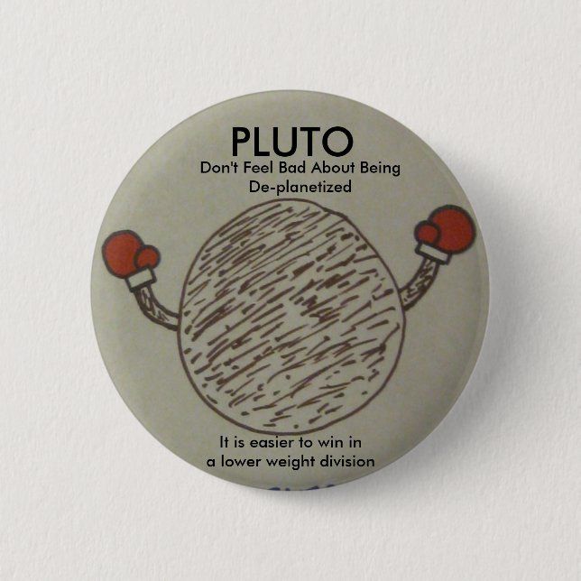 Pluto, fühlen sich nicht über deplanetized button (Vorderseite)