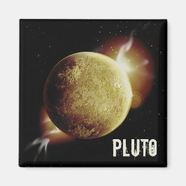 Pluto gelbes Planet 3d-Universum-Darstellung Magnet