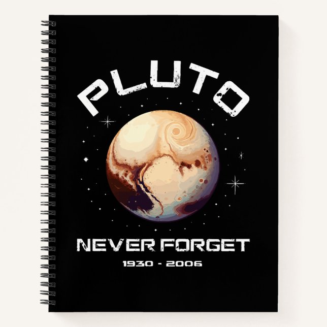 Pluto Never Forget Notizbuch (Vorderseite)