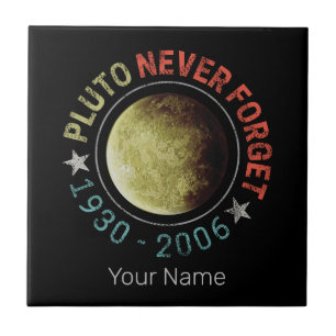 Pluto Niemals Vergessen 1930-2006 Vintage Planet R Fliese