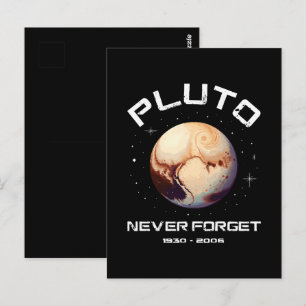 Pluto Niemals Vergessen Postkarte
