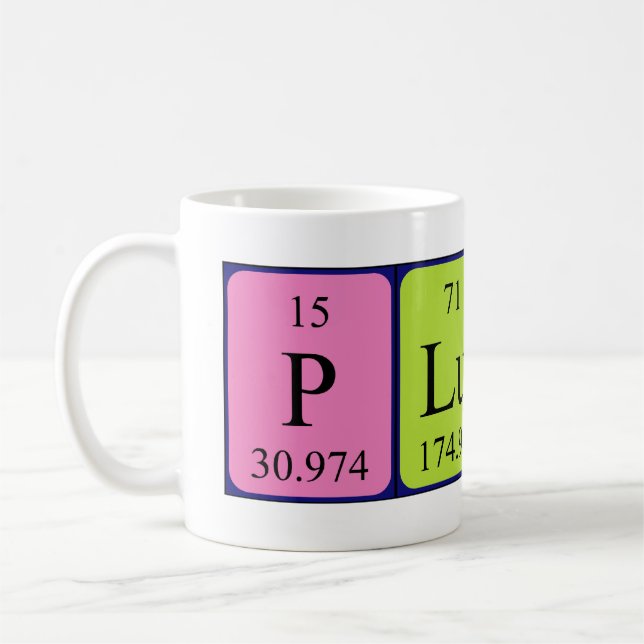 Pluto Periodenname Tasse (Links)