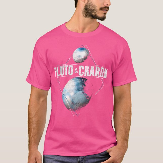 Pluto Planet Charon Moon Solar System Astronomie T-Shirt (Vorderseite)