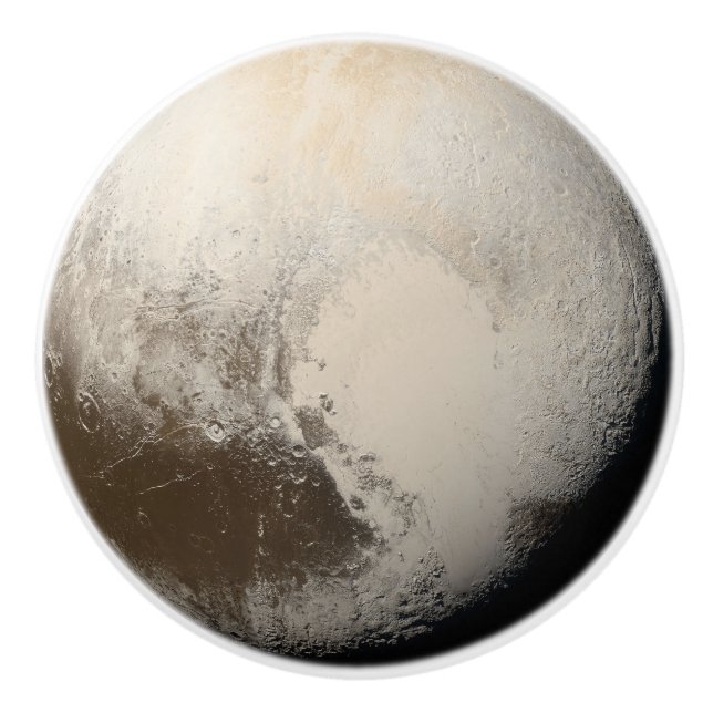 Pluto Planet Solar System Elegante Greige Scorpio Keramikknauf (Vorderseite)
