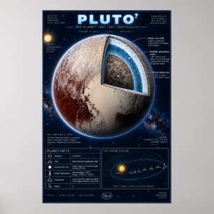 Pluto-Querschnitt-Wissenschafts-Infografik Poster