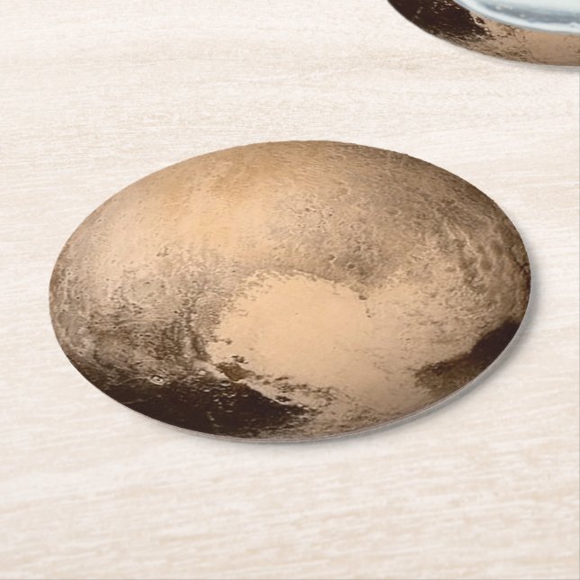 Pluto Runder Pappuntersetzer (Angewinkelt)