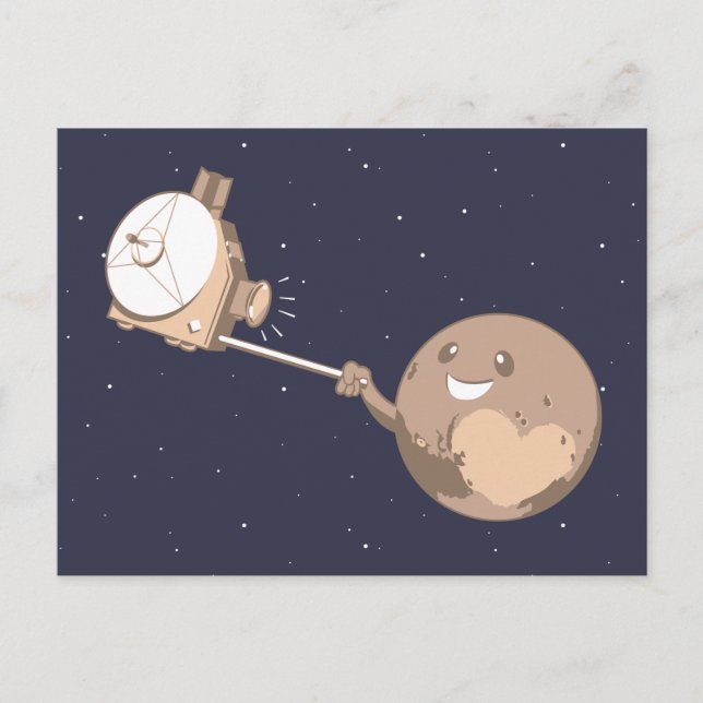 Pluto Selfie Postkarte (Vorderseite)