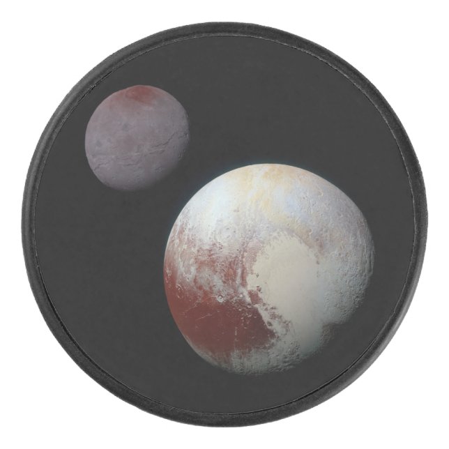 Pluto und Charon 9. oder Zwergplanet Sonnensystem Eishockey Puck (Vorderseite)