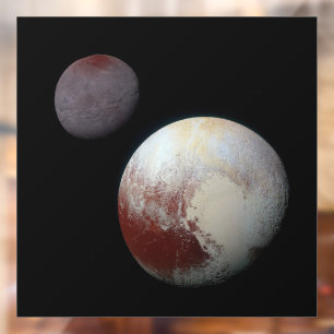 Pluto und Charon 9. oder Zwergplanet Sonnensystem Fensteraufkleber