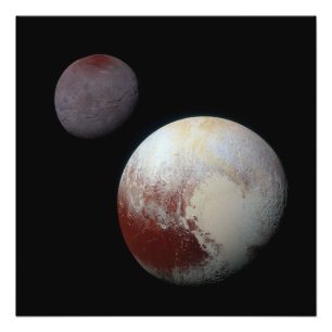 Pluto und Charon 9. oder Zwergplanet Sonnensystem Fotodruck