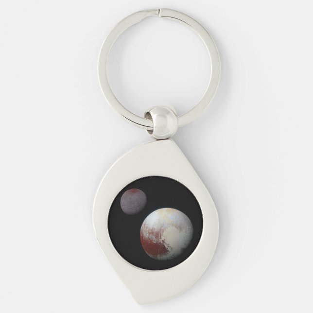 Pluto und Charon 9. oder Zwergplanet Sonnensystem Schlüsselanhänger (Vorderseite)