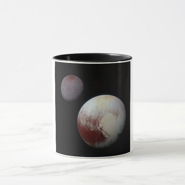 Pluto und Charon 9. oder Zwergplanet Sonnensystem Tasse (Zentrum)