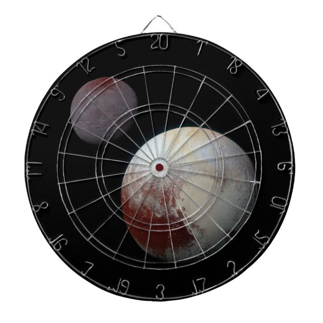 Pluto und Charon 9. Planet oder Zwergplanet Sonnen Dartscheibe (vorne)