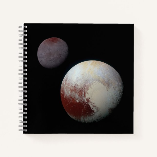 Pluto und Charon 9. Planet oder Zwergplanet Sonnen Notizbuch (Vorderseite)